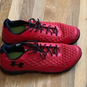 Red underarmour sneakers